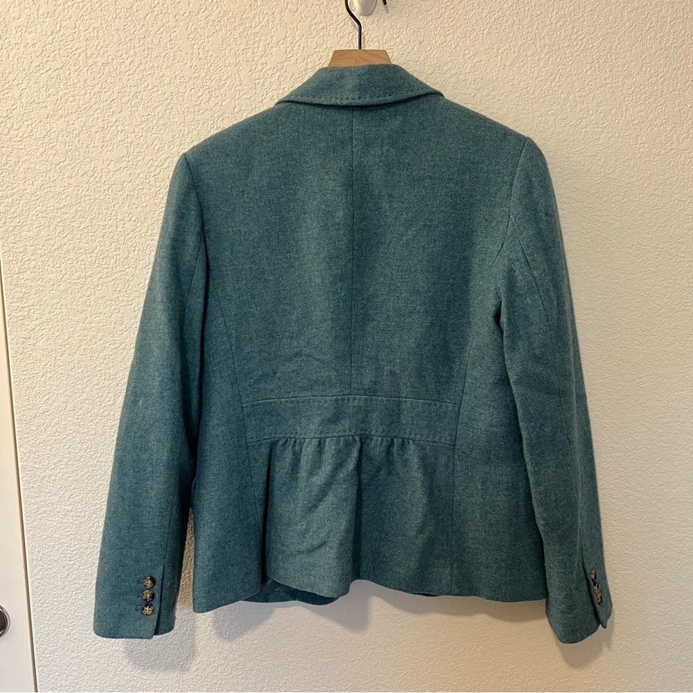 Talbots Wool Teal Blue Blazer- Size 12 - Picture 8 of 9